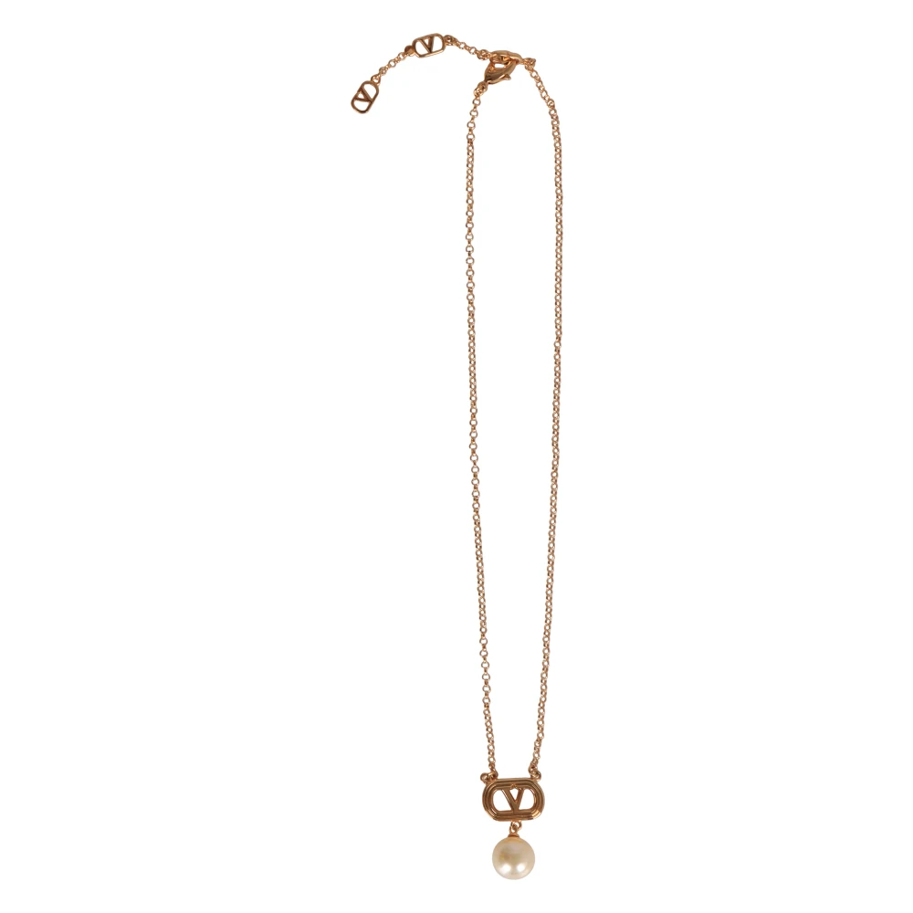Valentino Garavani Women's Yellow Necklaces, One Size, Collana Ovalette In Metal
