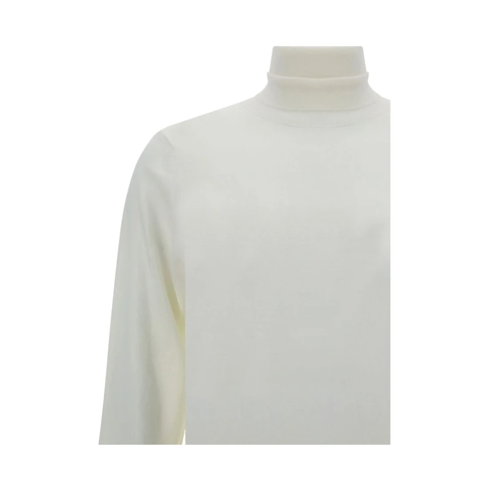 Maison Margiela Geribbelde wollen coltrui White Dames