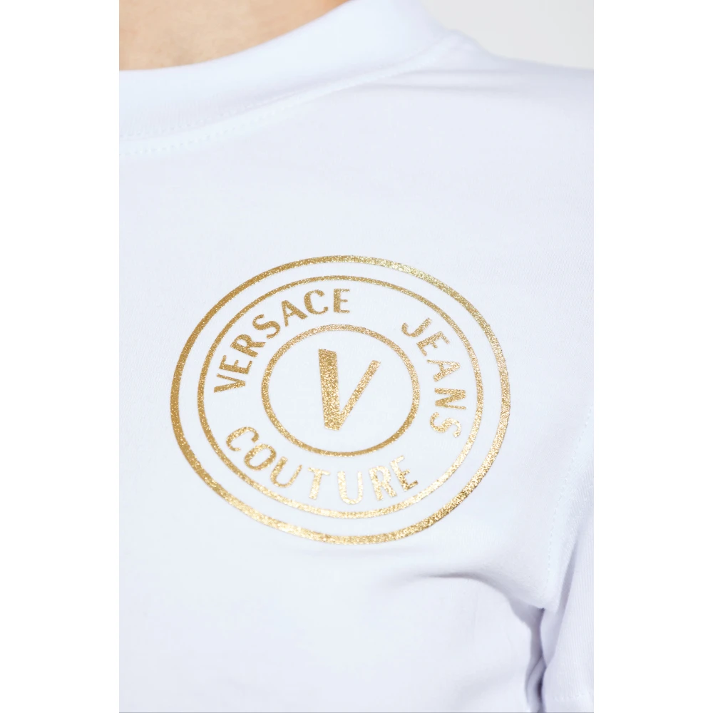 Versace Jeans Couture T-shirt met logo White Dames