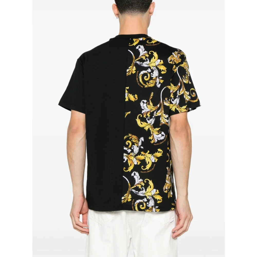 Versace Jeans Couture Zwarte T-shirts en Polos Black Heren