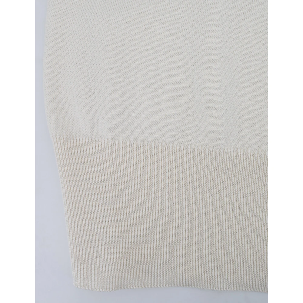 BRUNELLO CUCINELLI Polo Shirt met Stijlvolle Inzetstukken Beige Heren