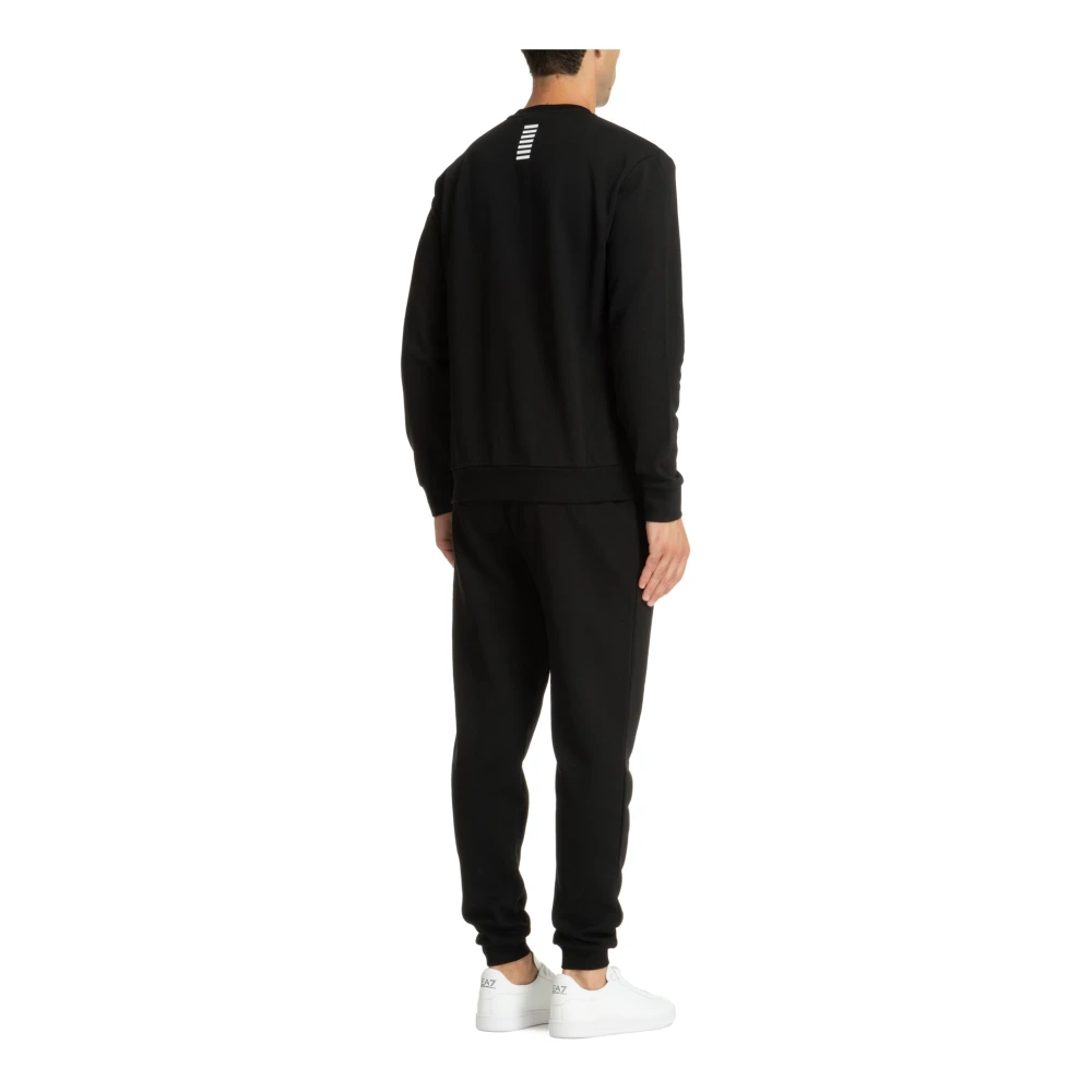 Emporio Armani EA7 Effen Tracksuit met Elastische Taille en Zakken Black Heren