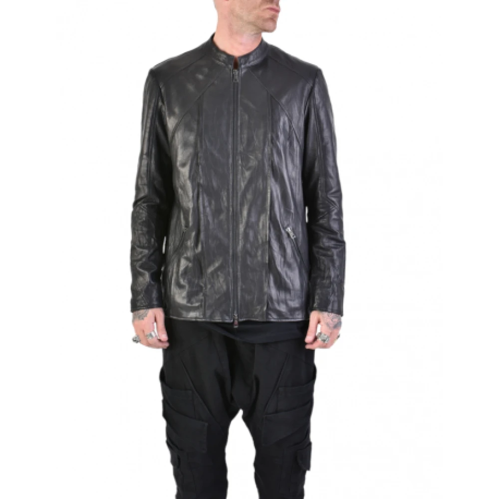 La Haine Inside Us Zwarte zachte leren motorjas Lm161 Black Heren
