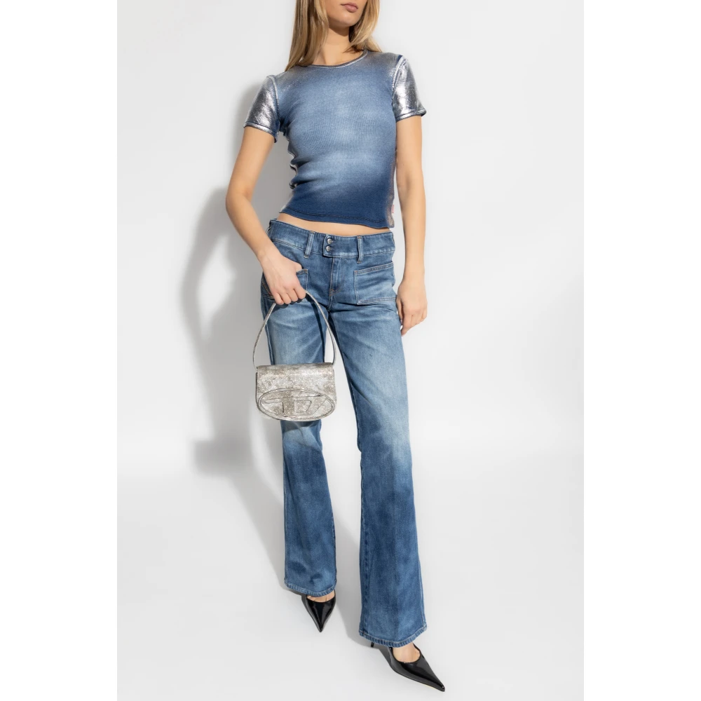 Diesel Top T-Ele-Long-Q1 Blue Dames