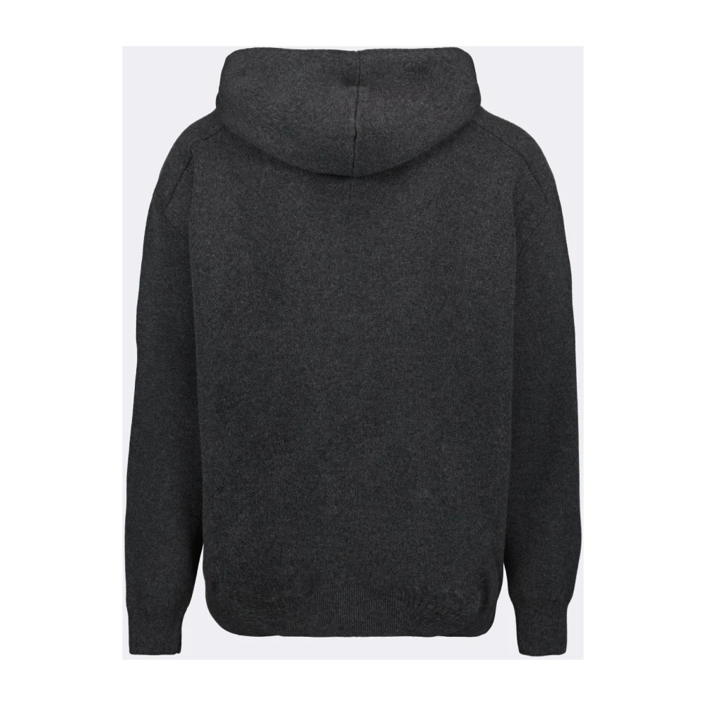 Fendi Cashmere Zip-Up Sweatshirt Gray Heren