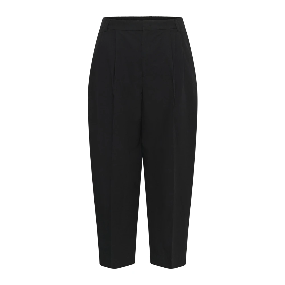 Part Two Women's Black Cropped Trousers - Cropped Trousers - 3XL - Trousers