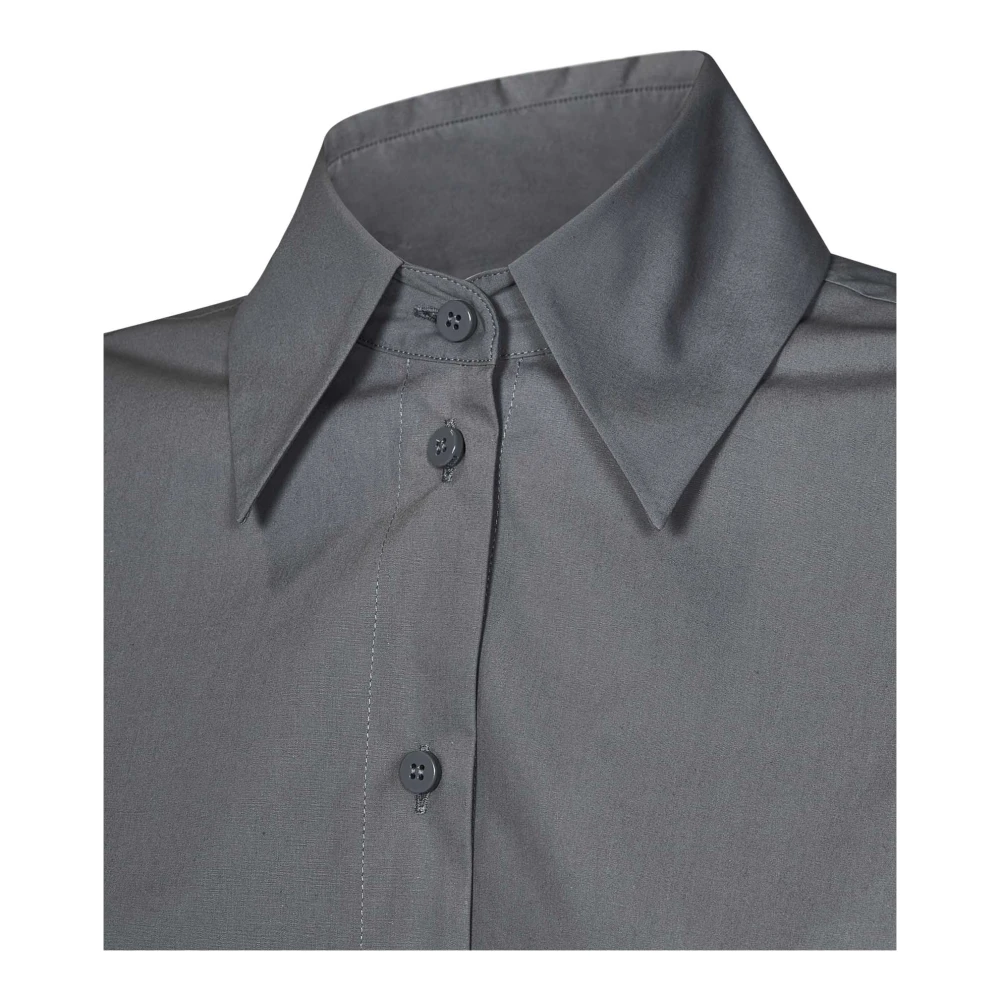 The Attico Grijze Overhemdjurk met Asymmetrische Zoom Gray Dames