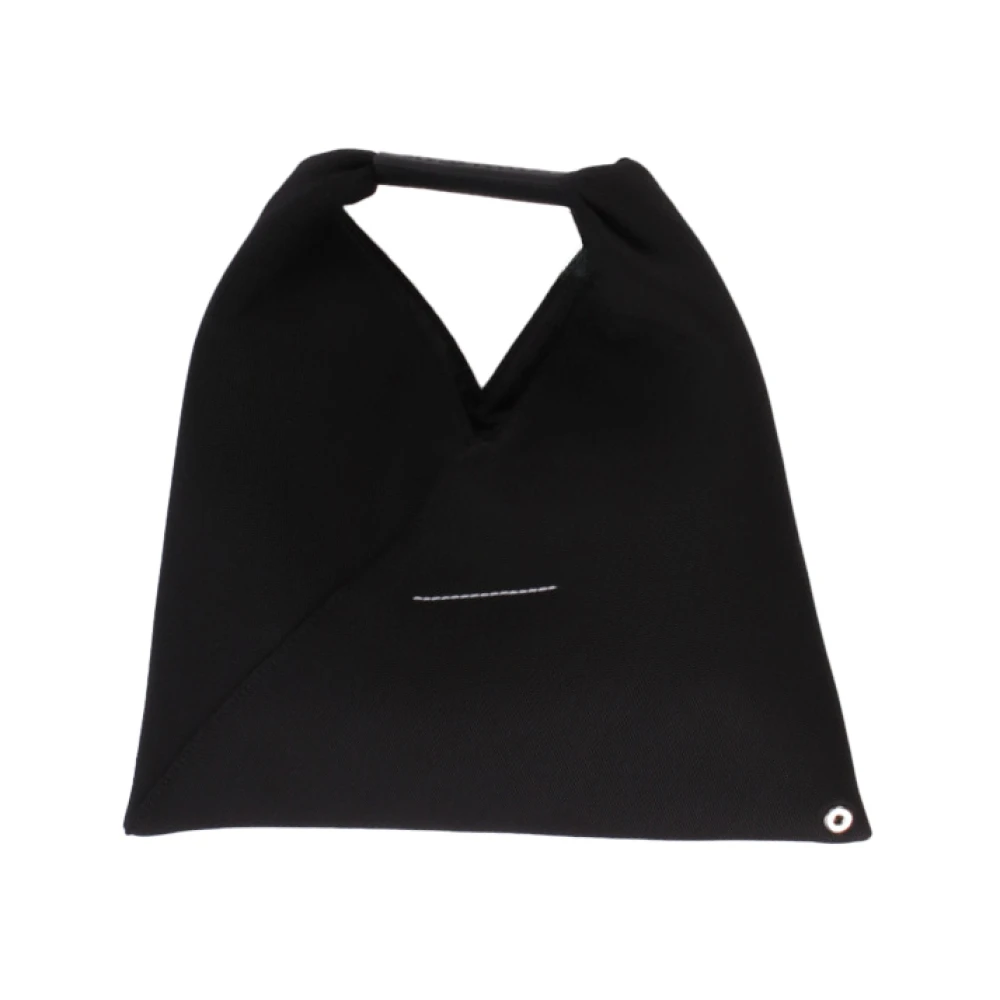 MM6 Maison Margiela Zwarte Logo Front Tas Black Dames