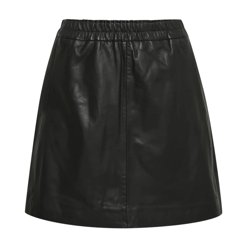 Norr Leren Rok Black Dames