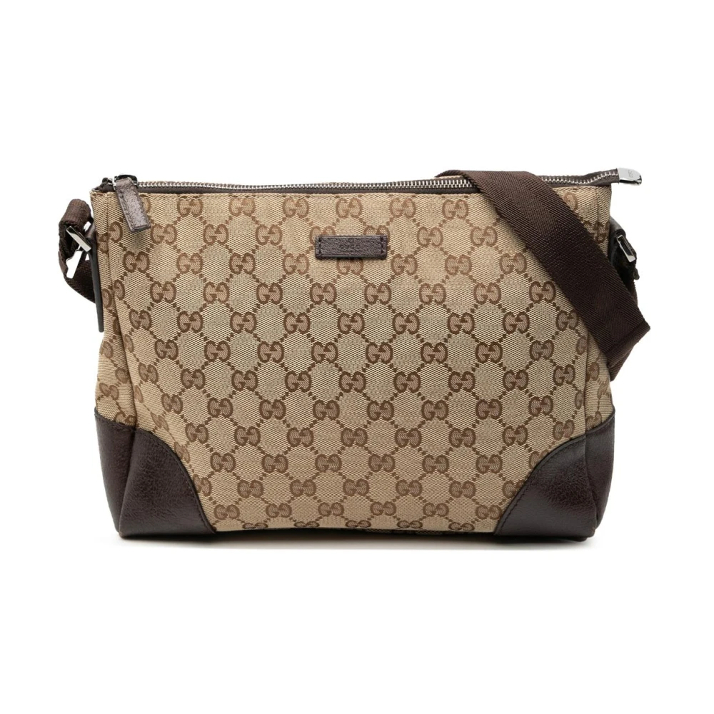 Gucci Vintage Women's Brown Vintage Cross Body Bags, One Size, Pre-Owned Crossbody Bag