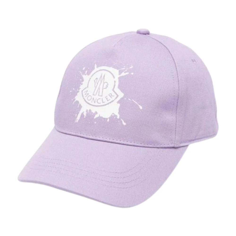 Moncler Lila Kinderpet met Klep en Klittenbandsluiting Purple Dames
