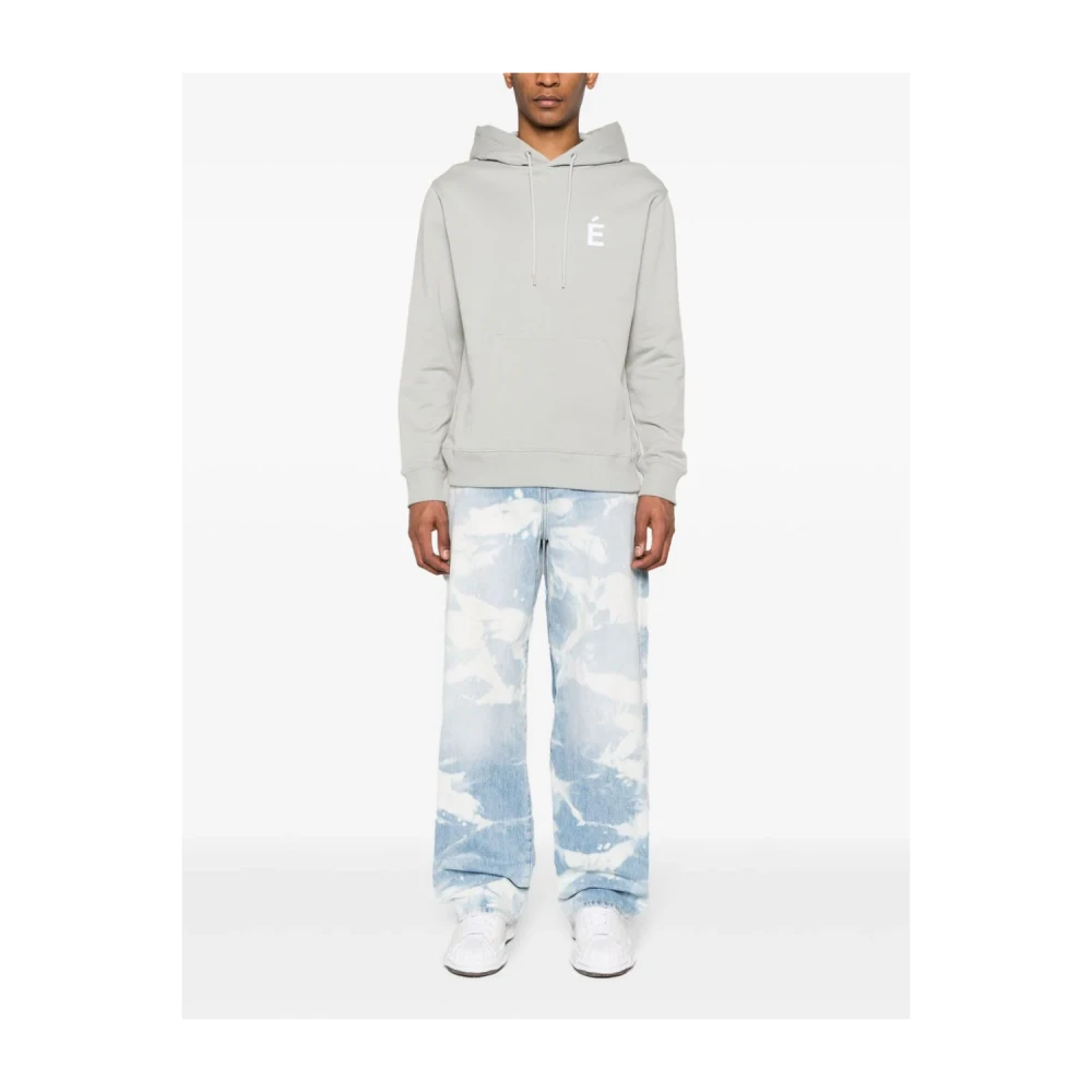 Études Organische Katoen Logo Patch Hoodie Gray Heren