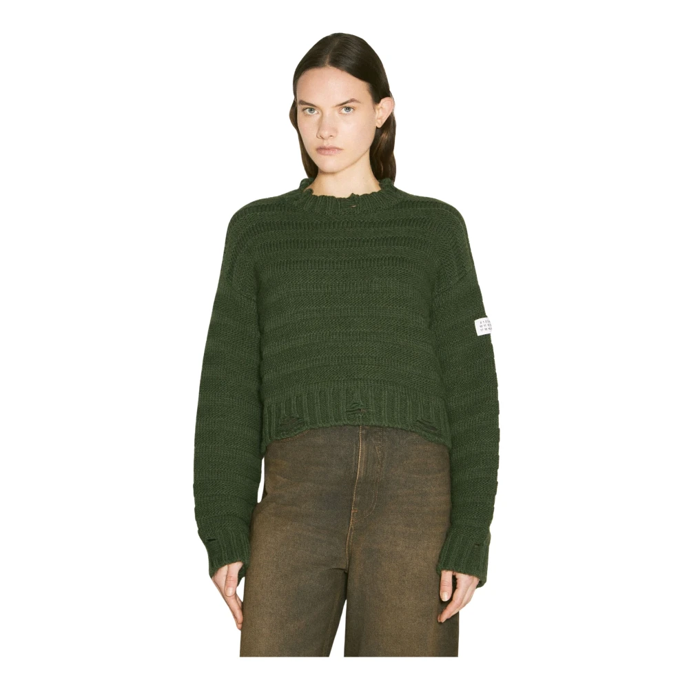 MM6 Maison Margiela Klassieke Crewneck Sweatshirt Green Dames