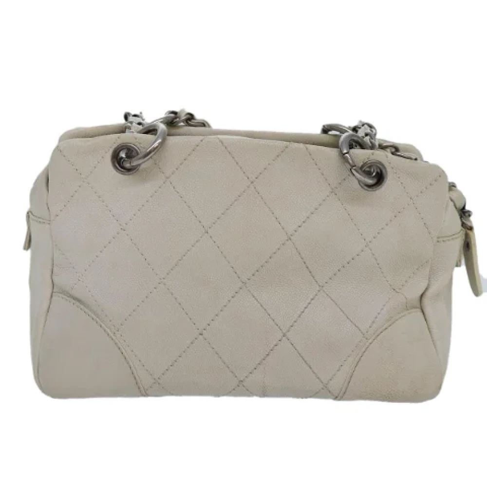 Chanel Vintage Pre-owned Leather shoulder-bags White Dames