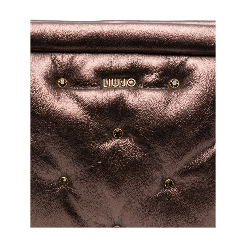 Liu Jo Bruine Eco-Leren Schoudertas met Strass Brown Dames