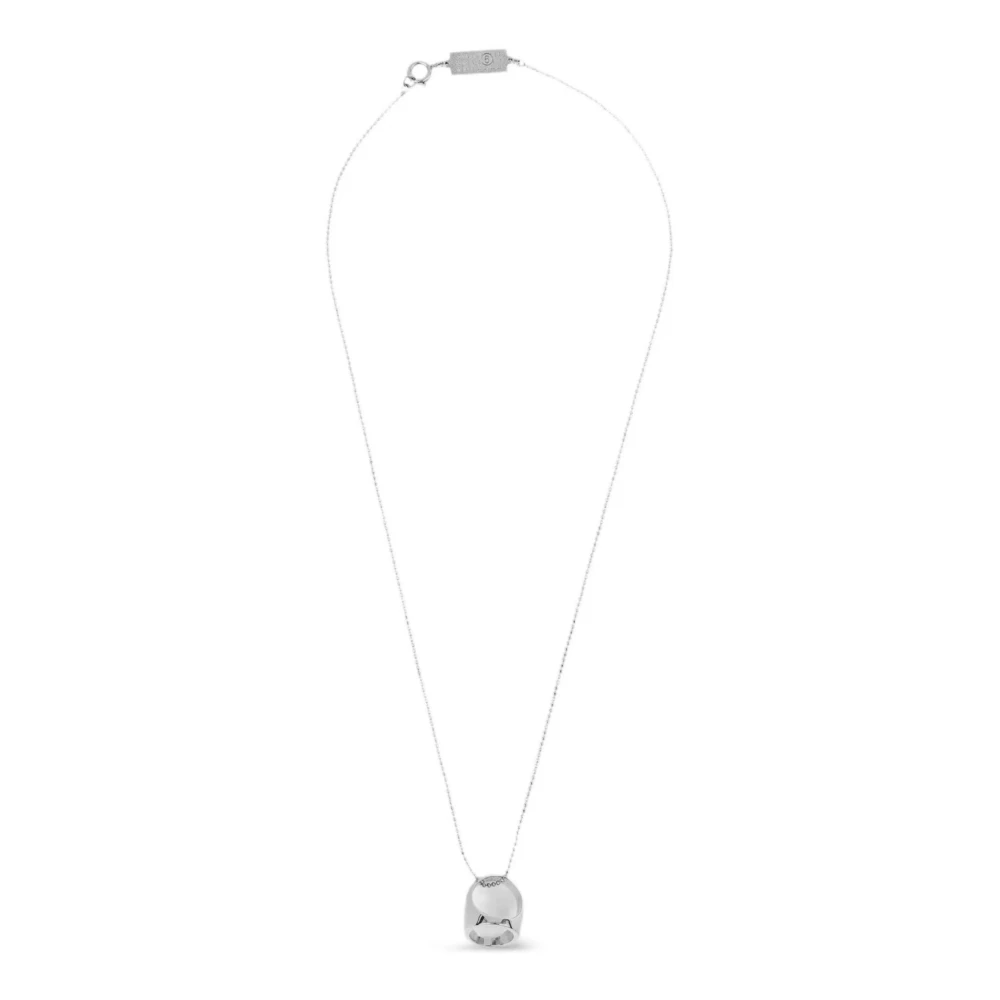 Mm6 Maison Margiela Women's Gray Anello Chevalière Necklace