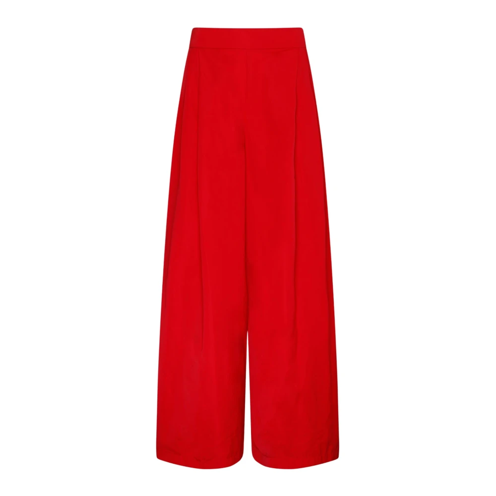 Twinset Rode Palazzo Wijde Pijp Broek Red Dames