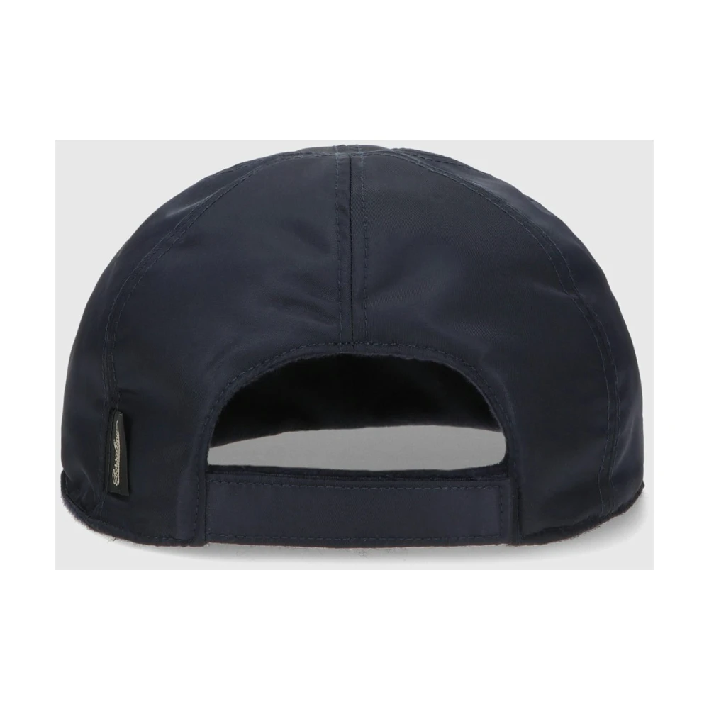 Borsalino Omkeerbare Cashmere Baseballpet Blue Unisex