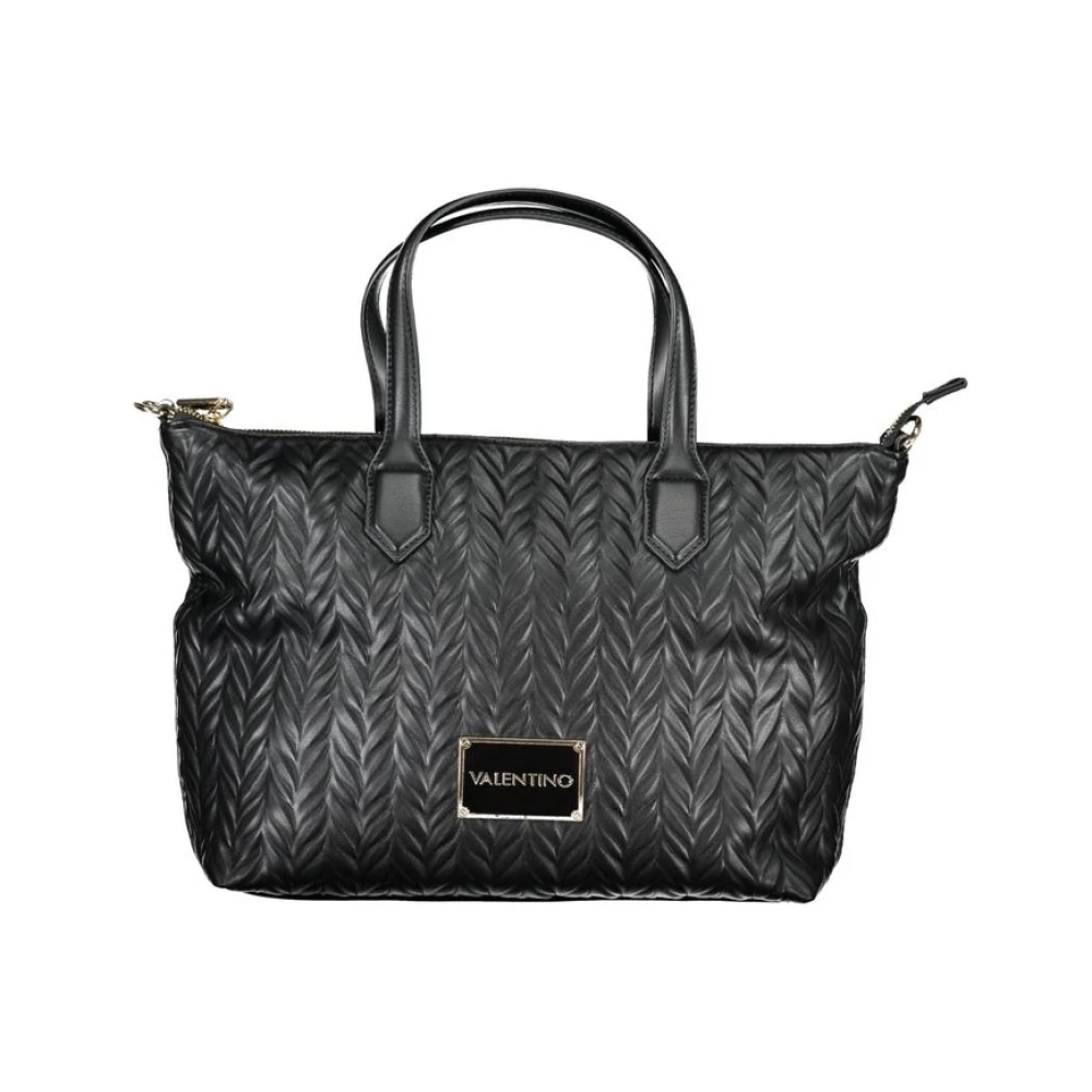 Valentino by Mario Valentino Zwarte polyethyleen handtas met verstelbare band Black Dames