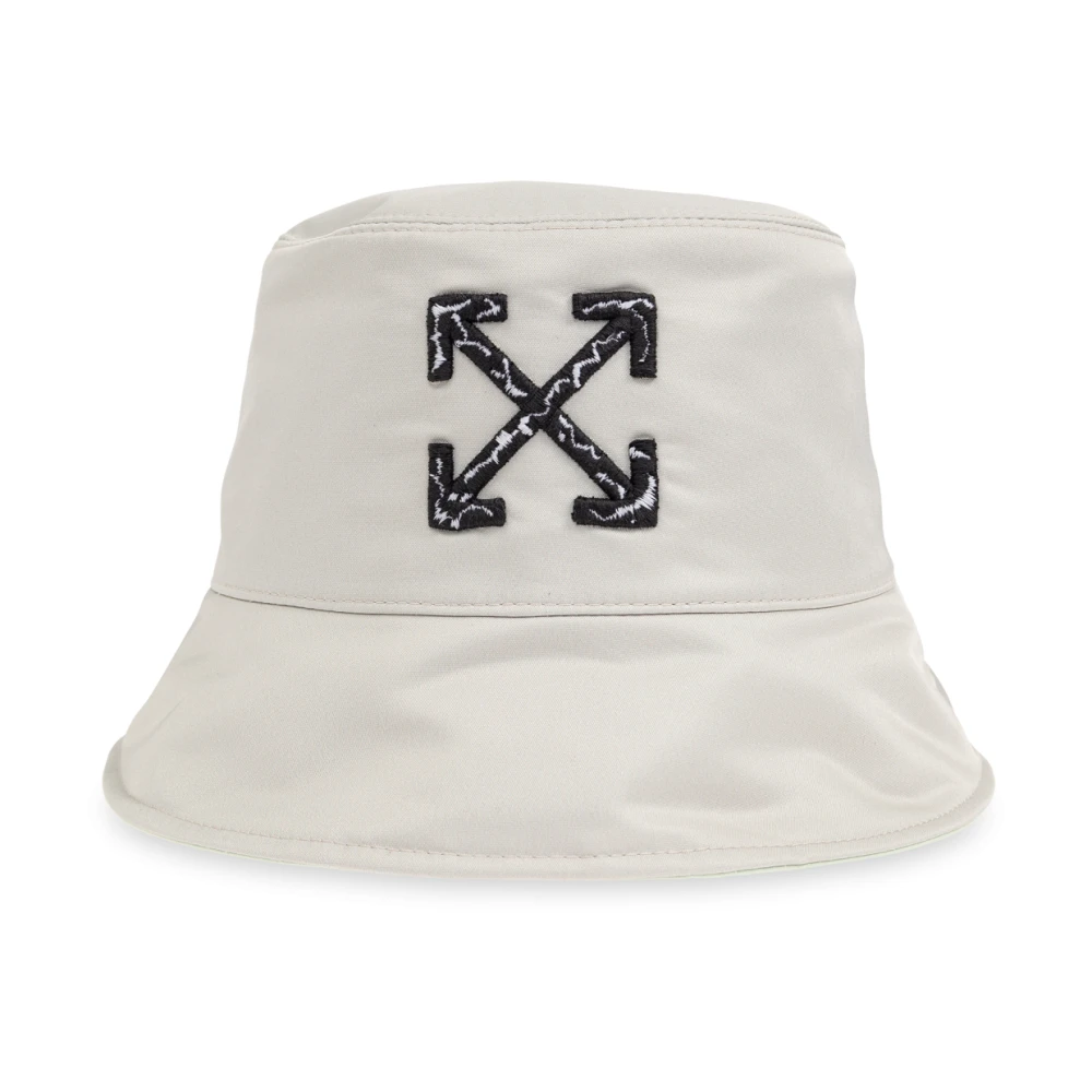 Off White Pet met logo Gray Heren