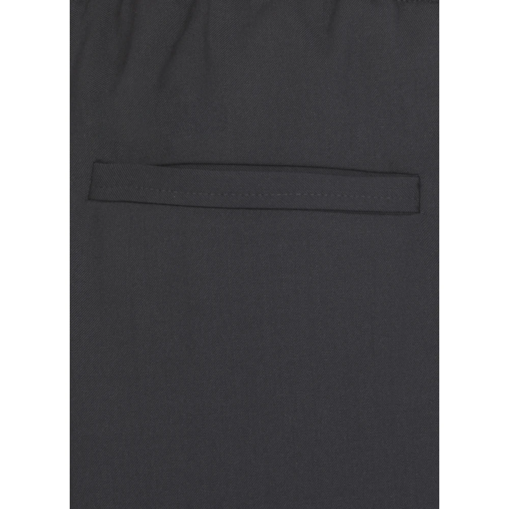 Ermenegildo Zegna Blauwe Wol Elastische Taille Broek Blue Heren