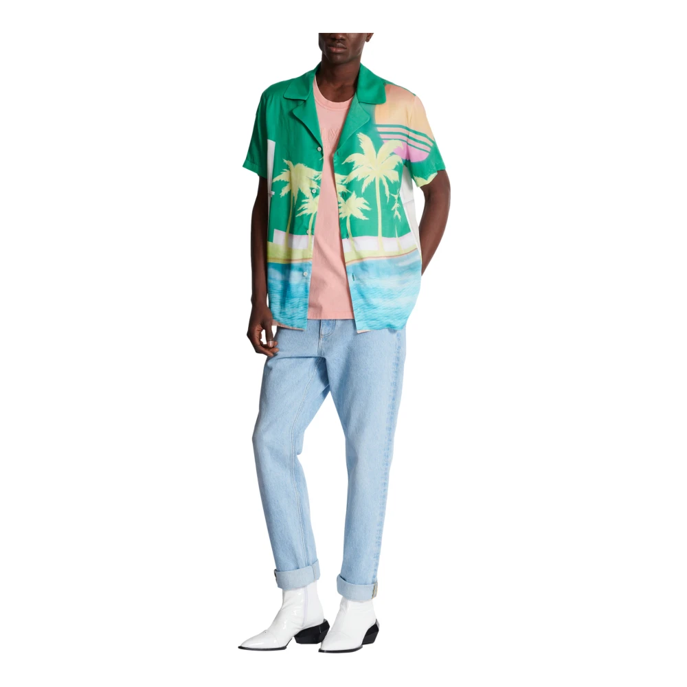 Balmain Lichtblauwe regular-fit denim jeans Blue Heren