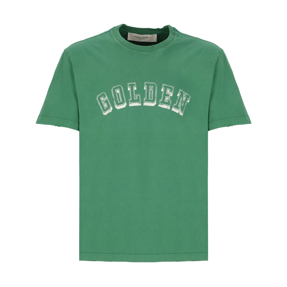 Golden Goose T-Shirts Green Heren