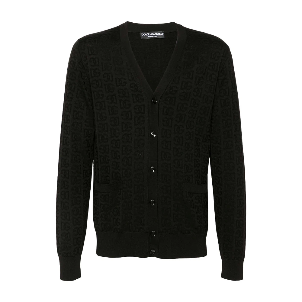 Dolce & Gabbana Men's Black Stylish Cardigan With Gxv01tjbsken0000 - Cardigans - Xl - Knitwear