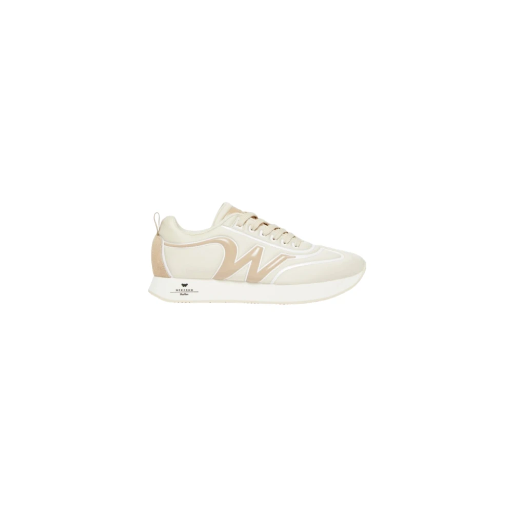 Max Mara Rarohf Sneakers in technische stof Dames Schoenen Beige