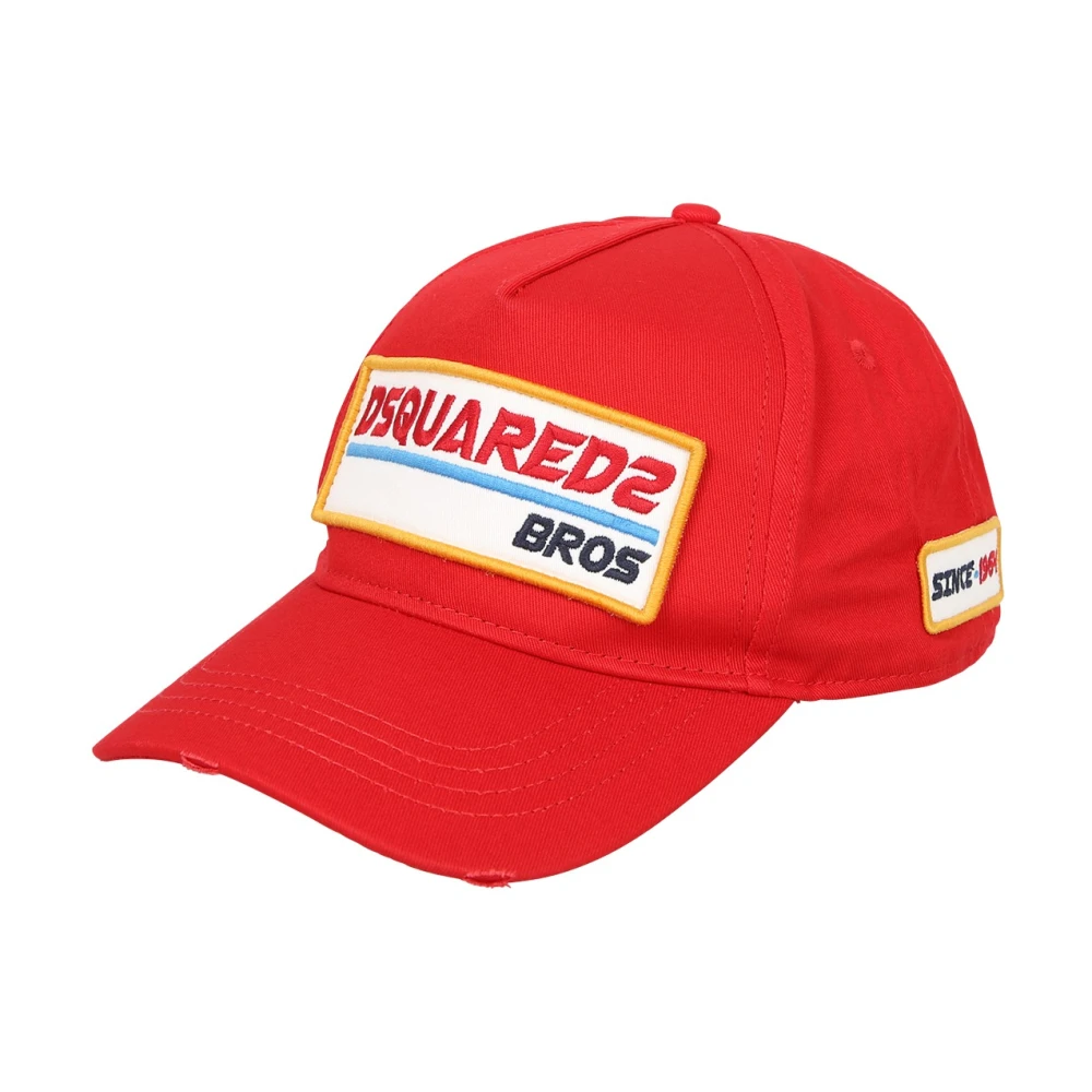 Dsquared2 Logo-patch Baseball Cap Red Heren