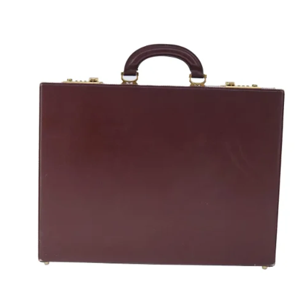 Cartier Vintage Pre-owned Leather travel-bags Red Dames