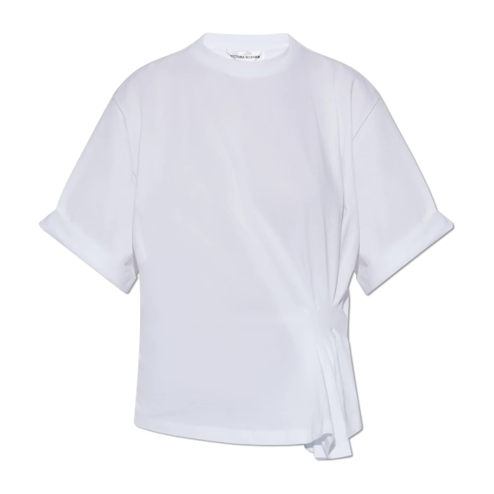 Victoria Beckham Draped T-shirt White Dames