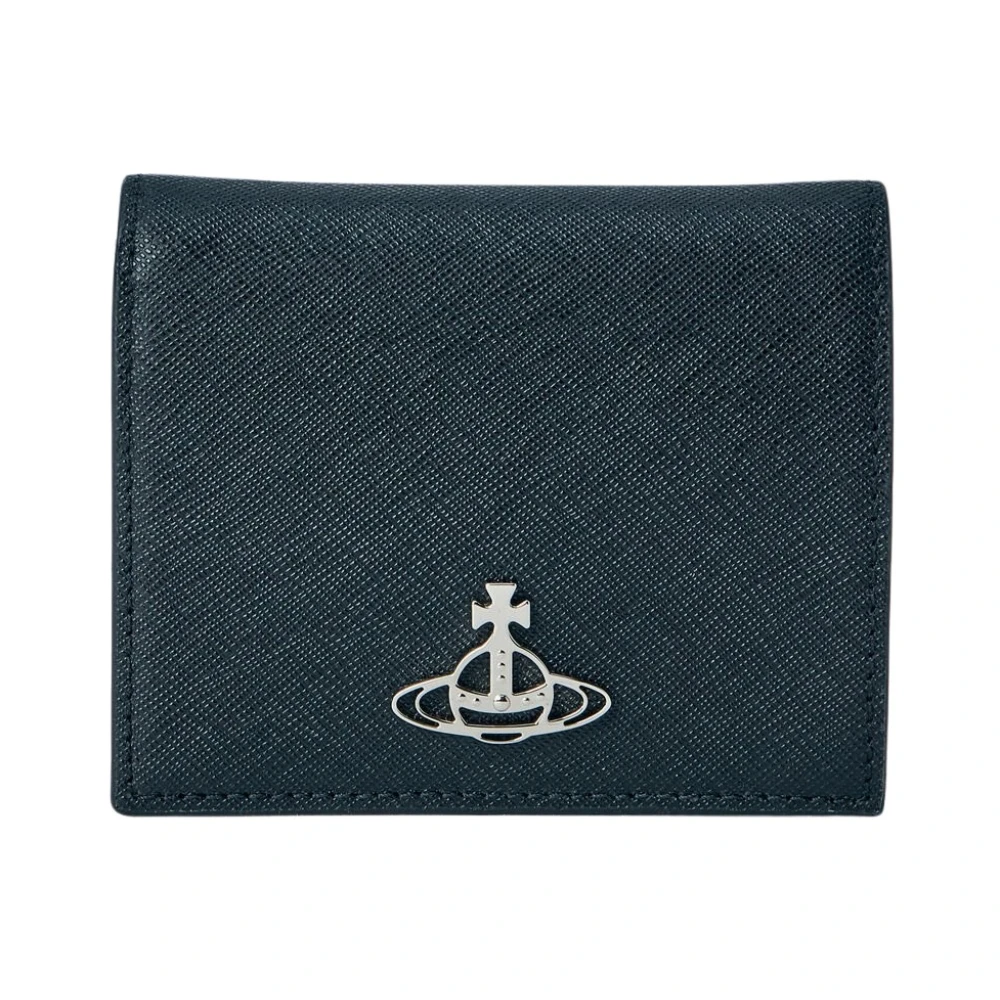 Vivienne Westwood Women's Black Logo Plaque Billfold Wallet - Wallets & Cardholders - One Size - Accessories