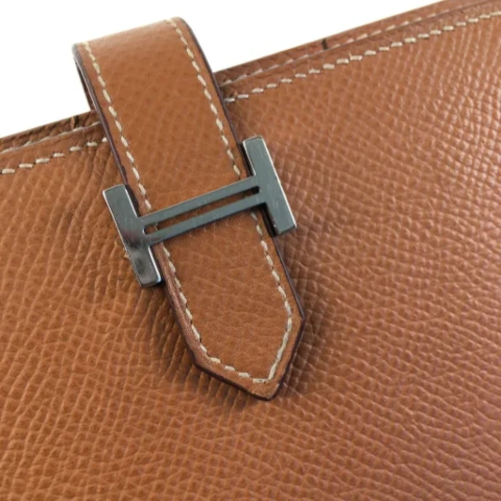Hermès Vintage Pre-owned Leather wallets Brown Dames