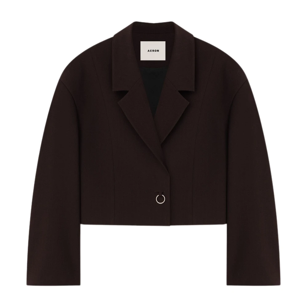 Aeron Gestreepte blazer met zilveren ring sluiting Red Dames