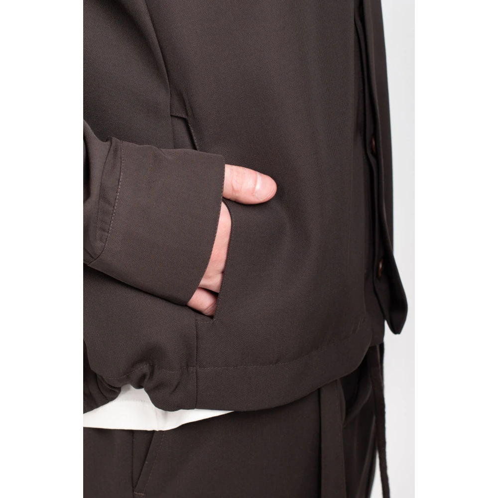 Costumein Oversized Hoodie Shirt Brown Heren