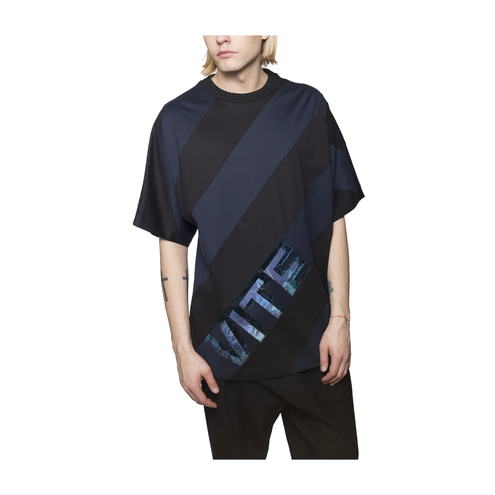 Juun.J Oversized Katoenen T-Shirt Blue Heren