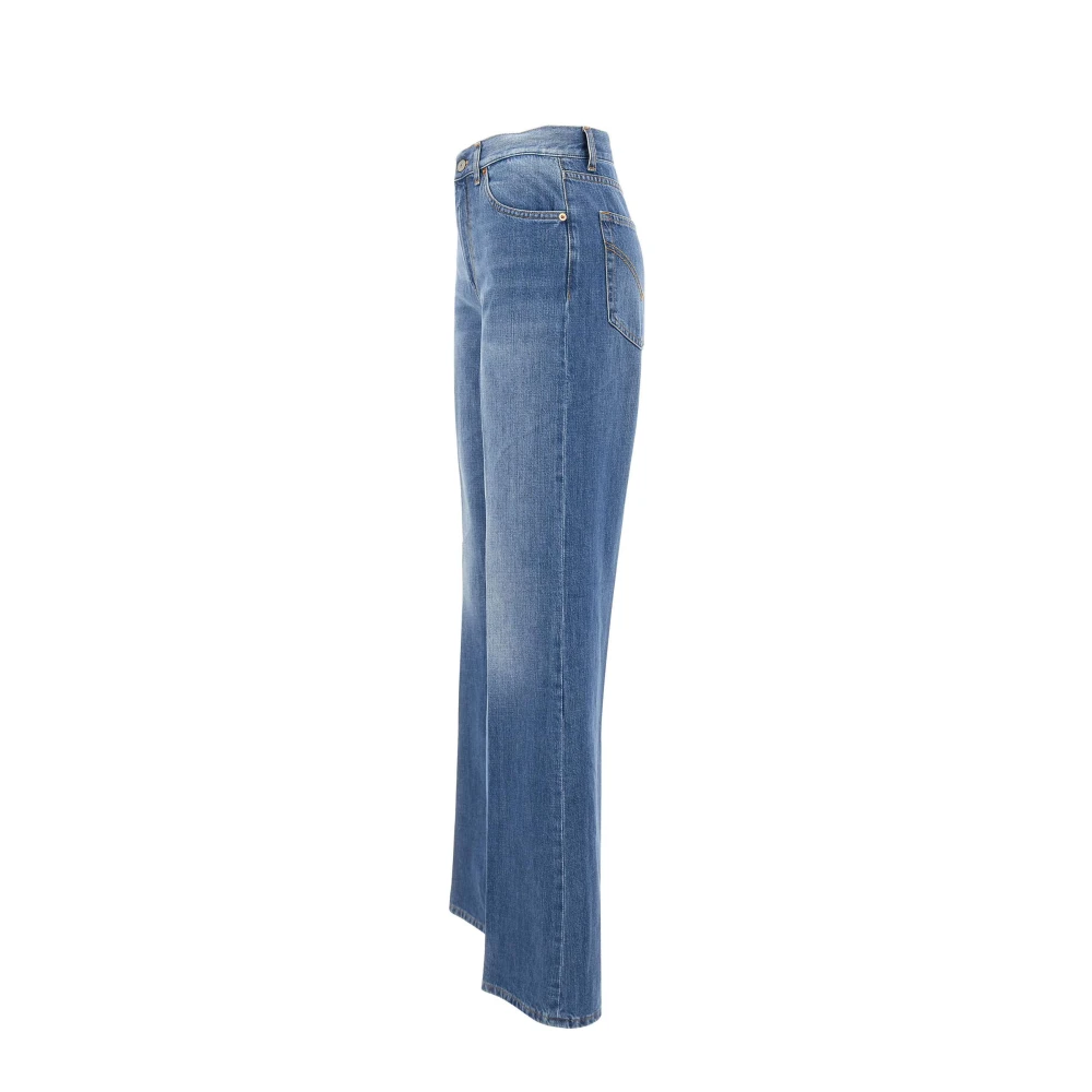 Dondup Wide Jeans Blue Dames
