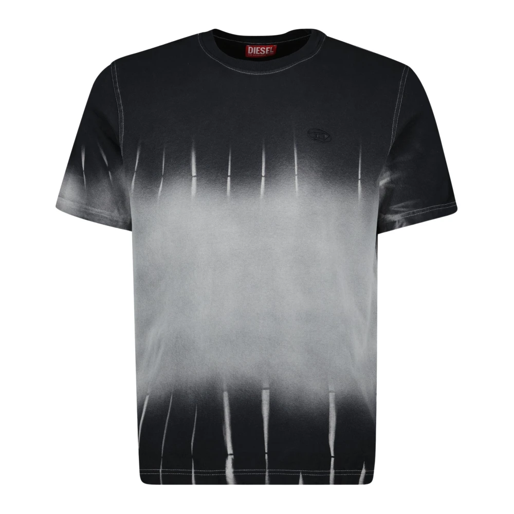Diesel Grijze T-shirt Lente-Zomer 2025 Black Heren