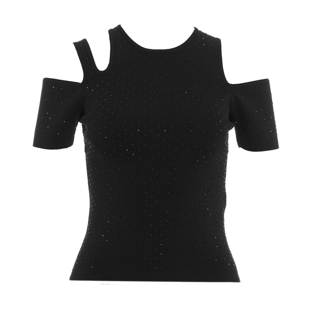 Liu Jo Top met uitsparingen en elastische inzet Black Dames