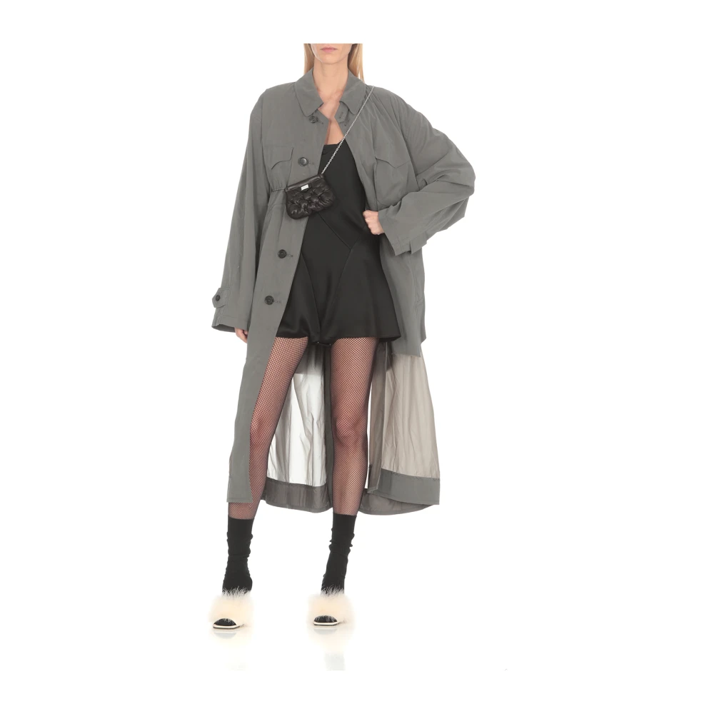 Maison Margiela Zwarte jumpsuit met wijde hals en drukknopen Black Dames