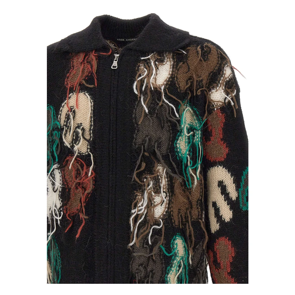 Andersson Bell Frayed Knit Vest Zwart Multicolor Heren
