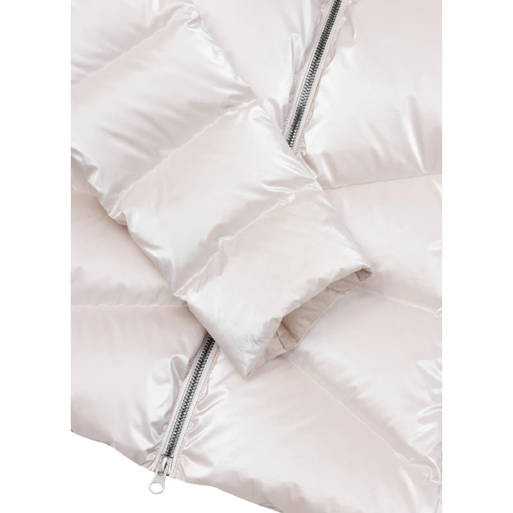 Colmar Glanzende gewatteerde jas met hoge kraag Beige Dames