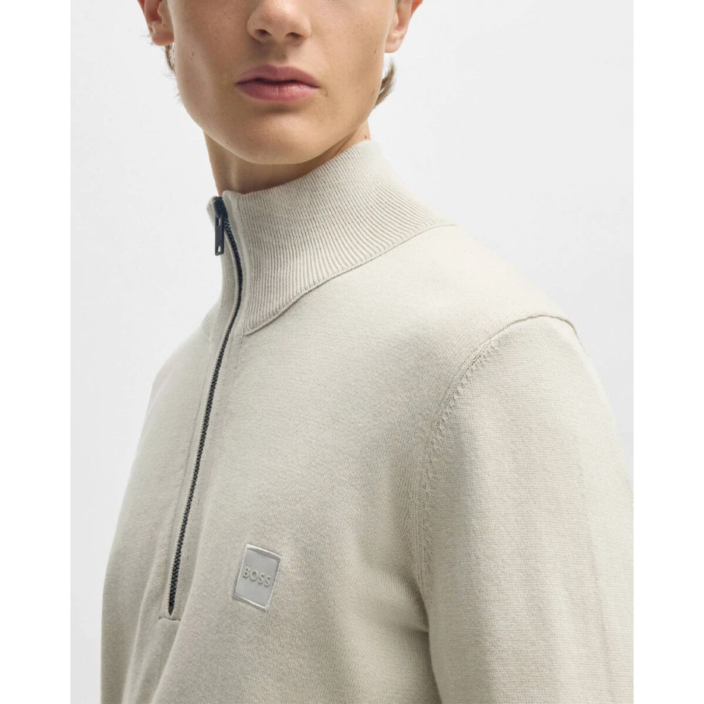 Boss Orange Stijlvolle Pullover met Kanobix Design Beige Heren