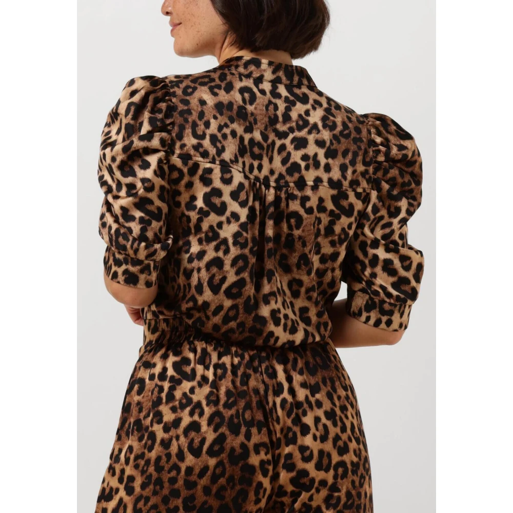 NEO NOIR Luipaardprint Blouse voor Gedurfde Vrouwen Brown Dames