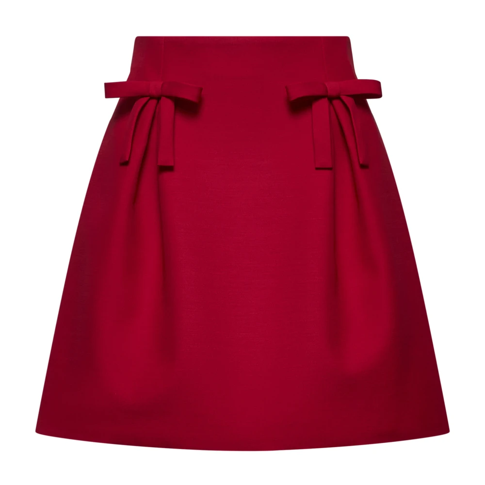 Valentino Rode hoge taille geplooide rok Red Dames