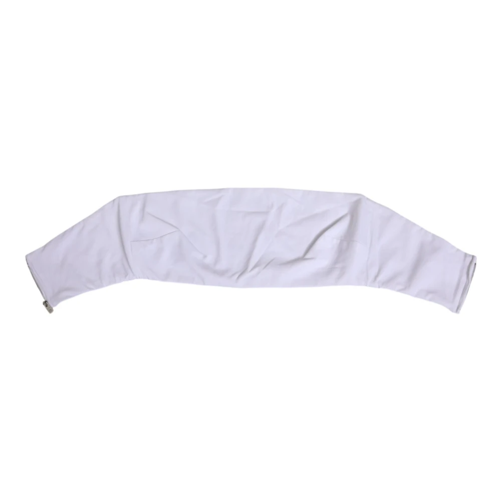 Dolce & Gabbana Women's White Sleeveless Tops, S, Bustier Cropped Top