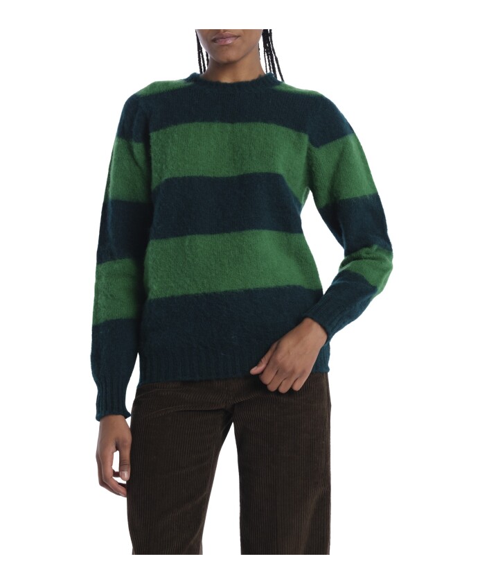 pull-en-laine-raye-vert