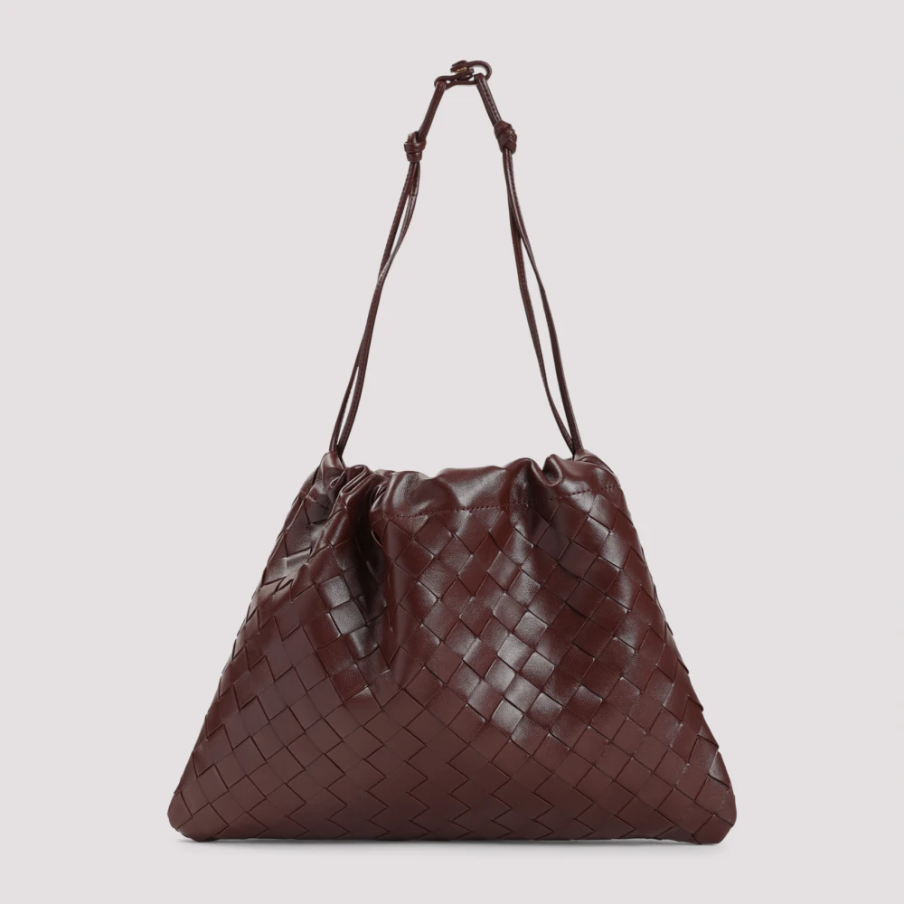 Bottega Veneta Zwarte Kalfsleren Trekkoordzak Black Dames