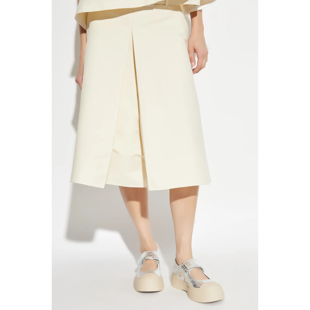 Marni Katoenen rok met riem Beige Dames